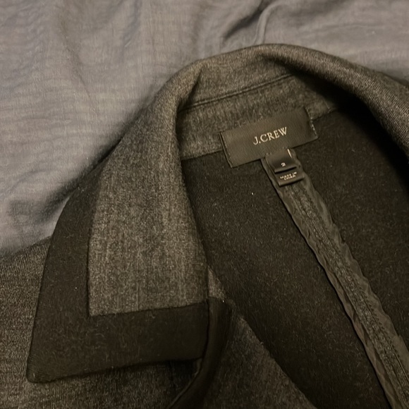J. Crew Black and Grey Wool Moto Jacket - Picture 5 of 9